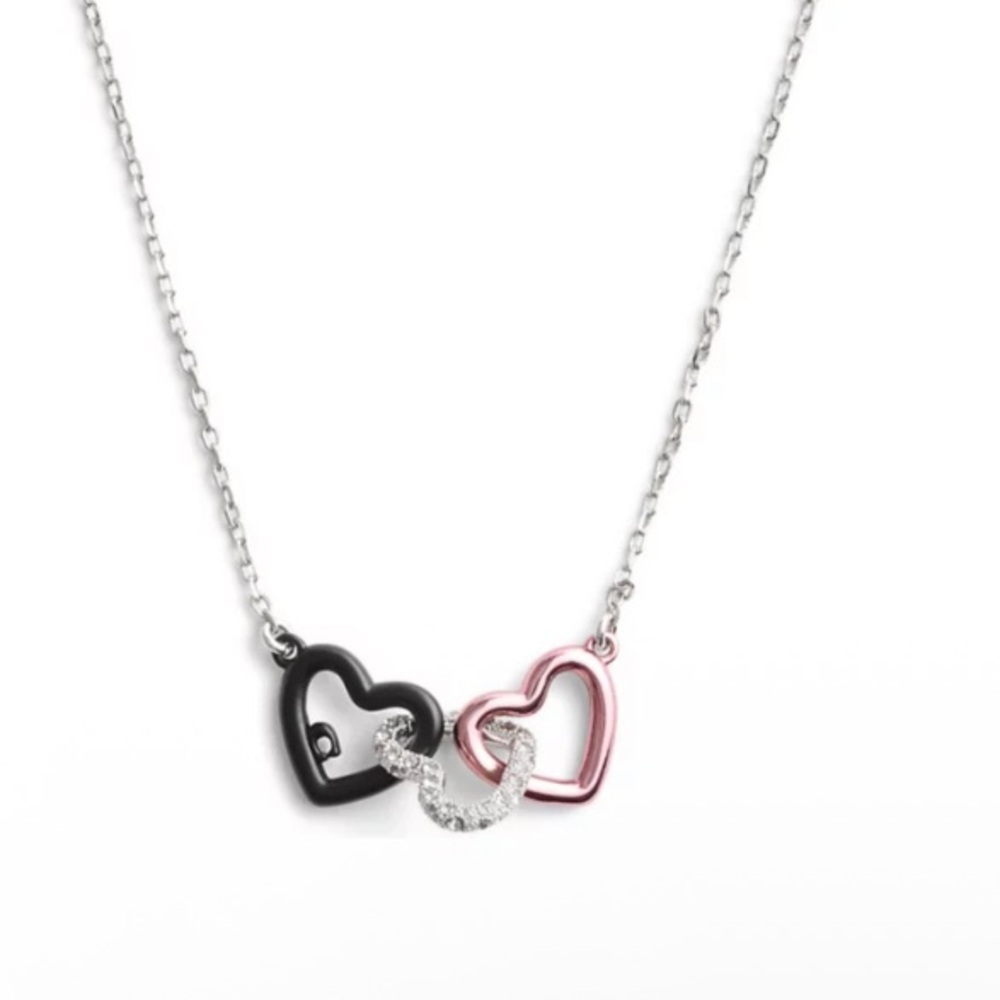 COACH Signature Heart Link Pendant Necklace. New
